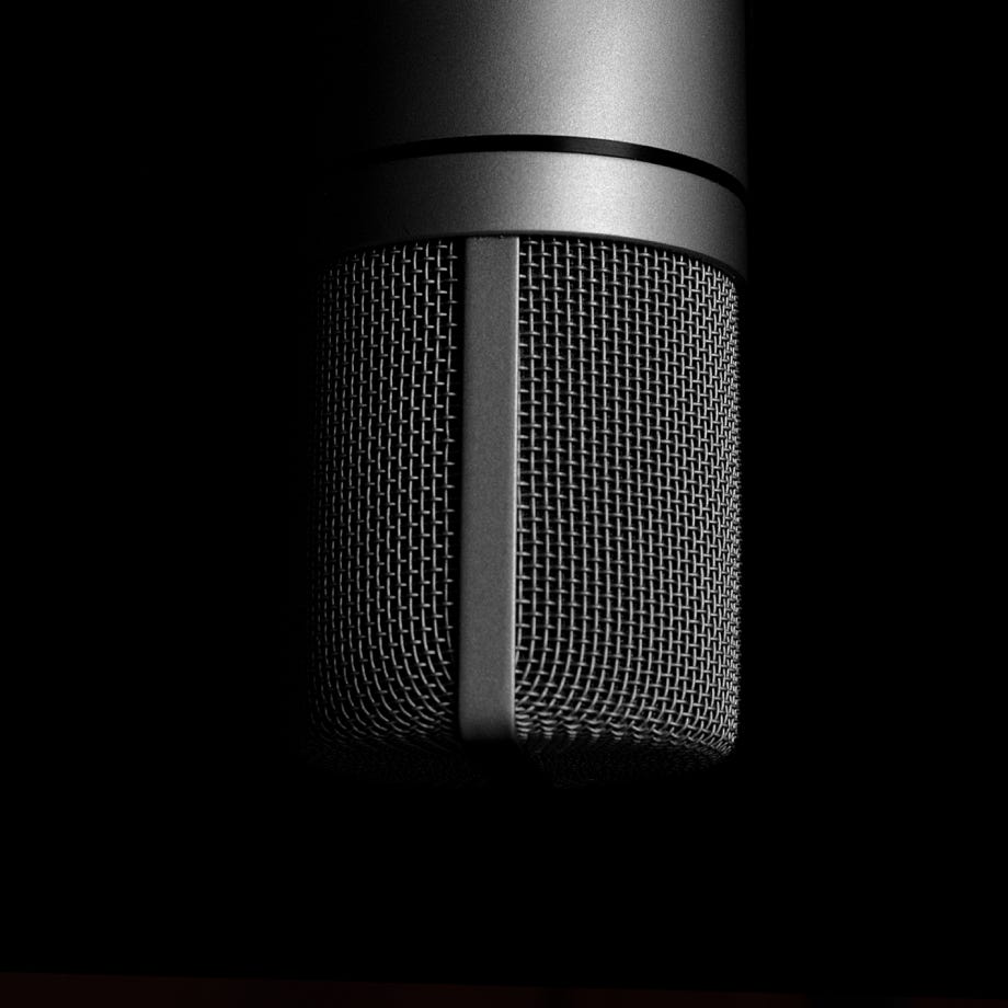 Grey Condenser Microphone Close-up Photography